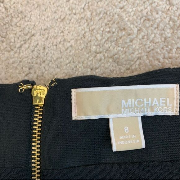 MICHAEL Michael Kors black red print pencil skirt Sz 8 - Picture 6 of 11